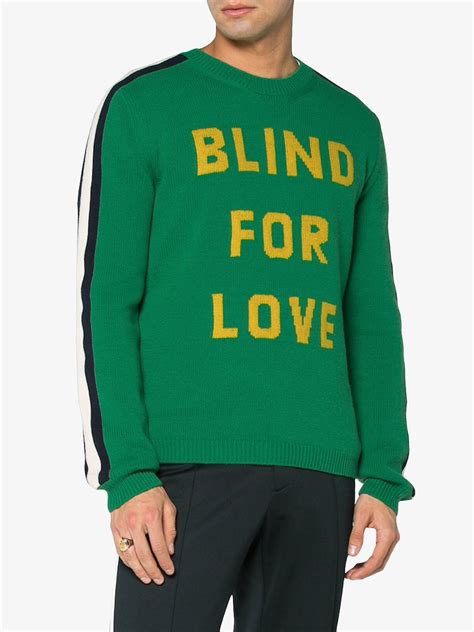 blind for love gucci jumper|Gucci Blind For Love knitted jumper .